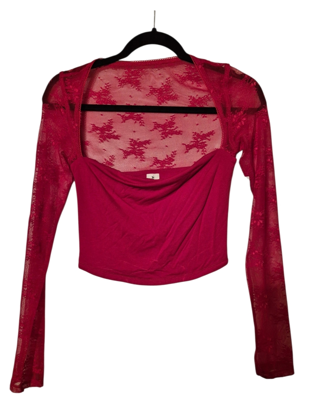 Abound Red long-sleeve crop top XS Nordstrom